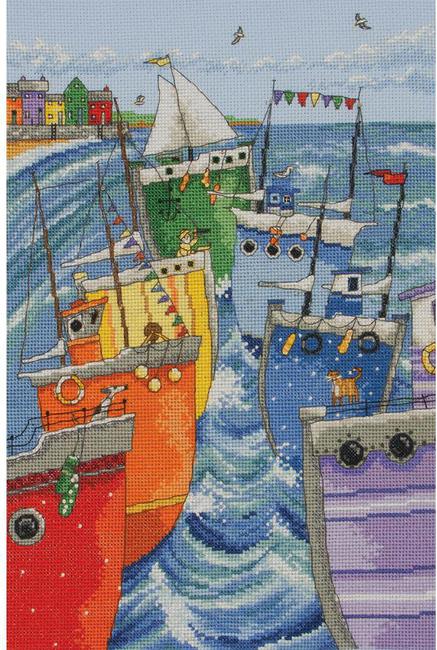 Набор для вышивания нитками PCE765 Радужная флотилия (Rainbow Flotilla) ANCHOR