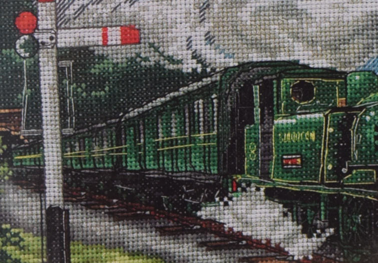 Набор для вышивания нитками PCE885 Сцена с поездом (Train Scene) ANCHOR