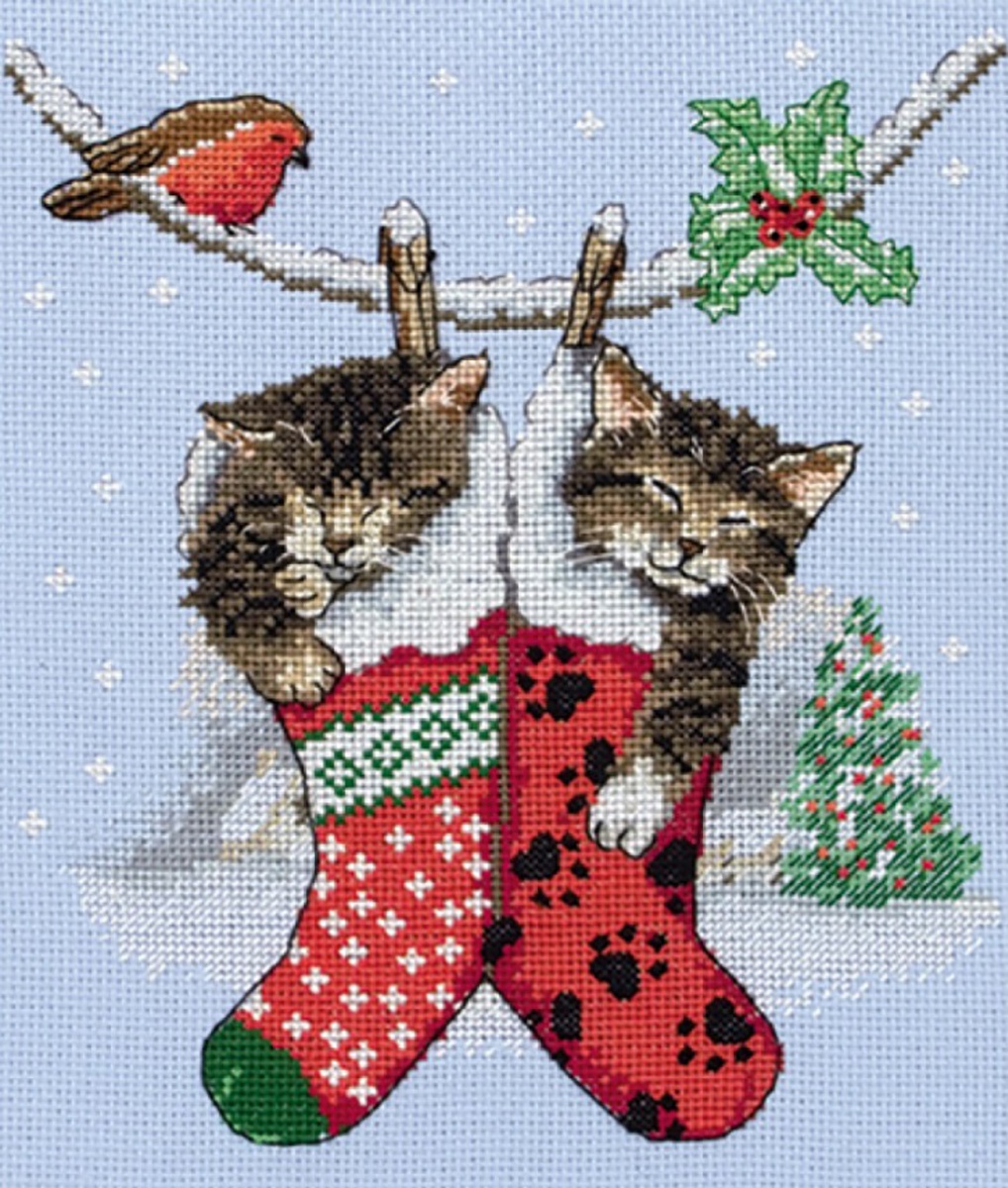 PCE0504 Рождественские котята (Christmas Kittens)  ANCHOR набор для вышивания