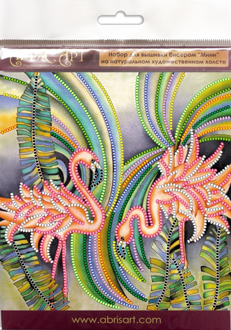 Вышивка бісером АМ-148 Розовый фламинго, Абрис Арт