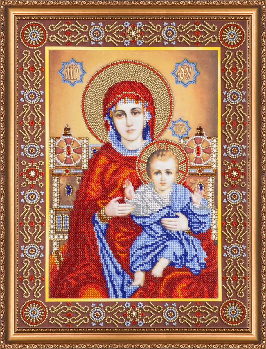 Икона Венчальная пара Богородица, АВ-145, Абрис Арт