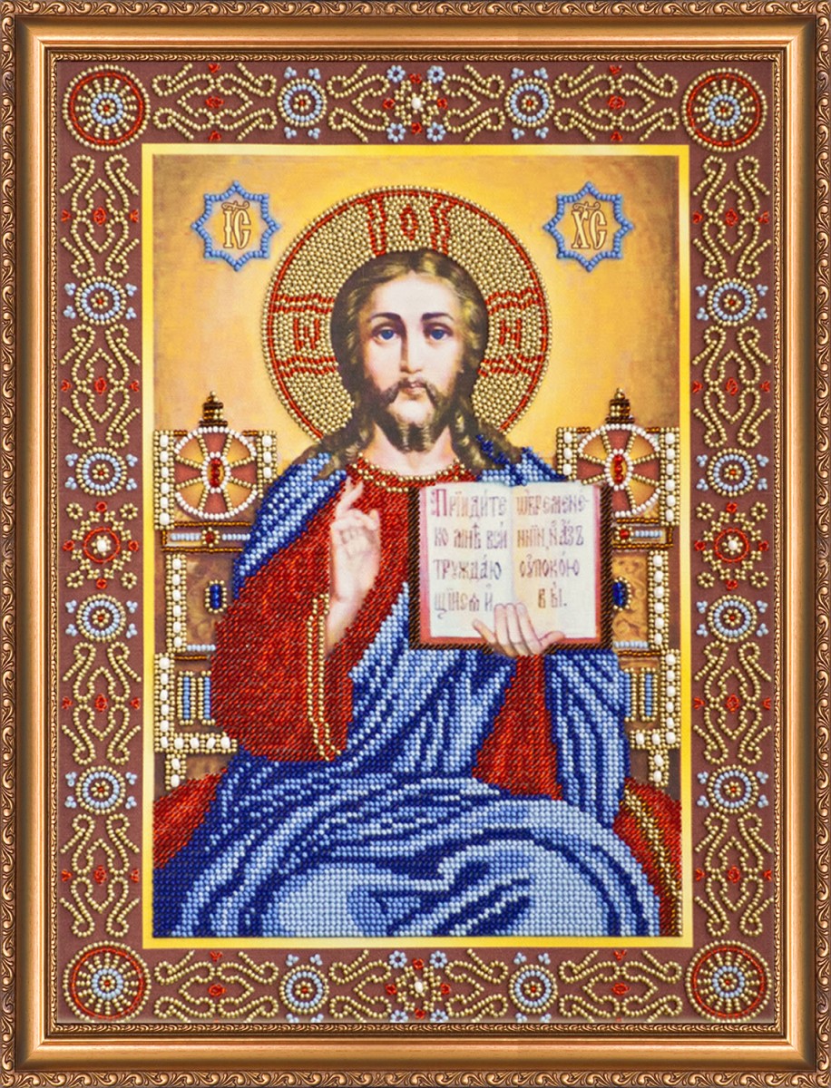 Икона Венчальная пара Иисус, АВ-146, Абрис Арт