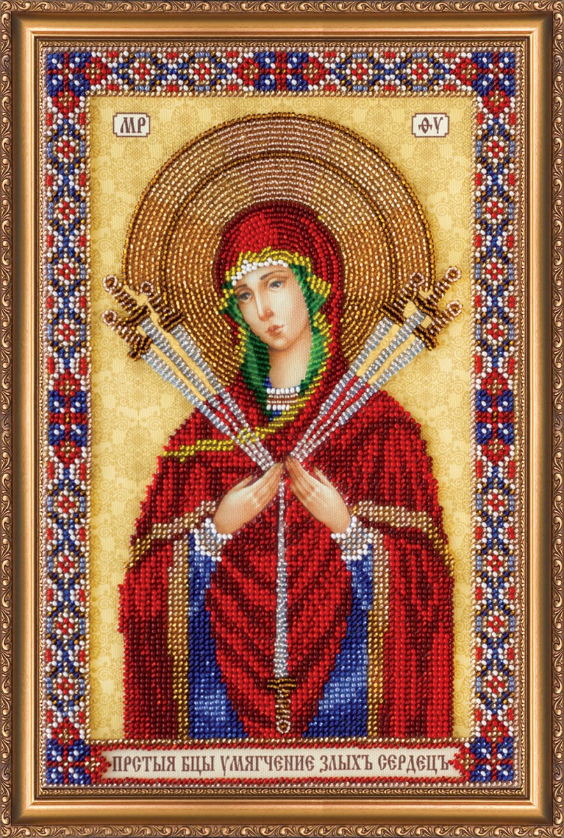Икона Богородицы Семистрельная, АВ-296, Абрис Арт
