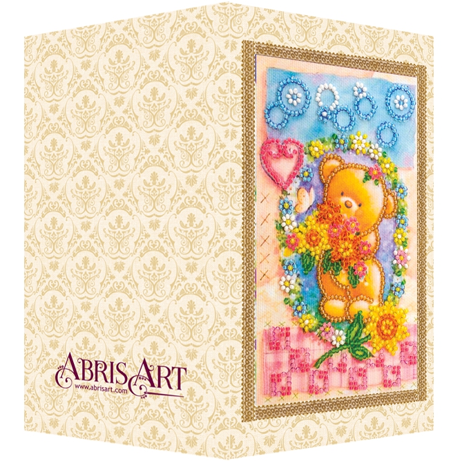 Набор для вышивания открытки Цветочная полянка, АО-127, Абрис Арт, 