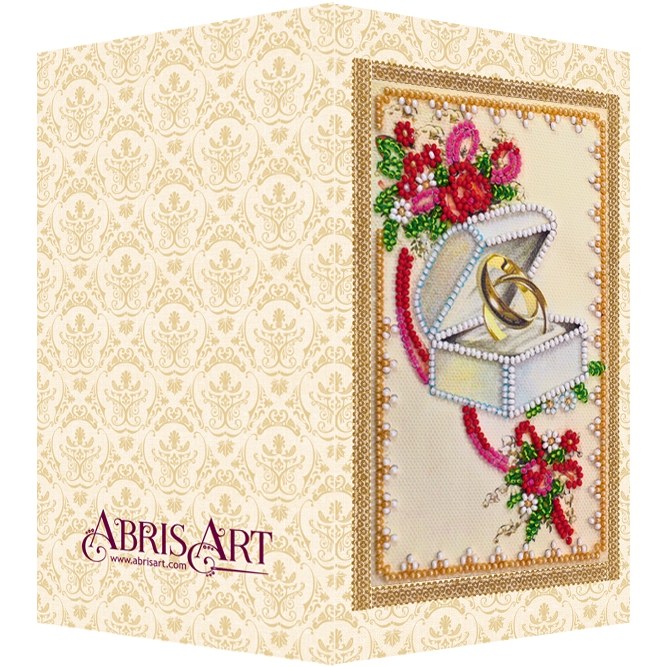 Набор для вышивания открытки С днем бракосочетания-7, АО-115, Абрис Арт