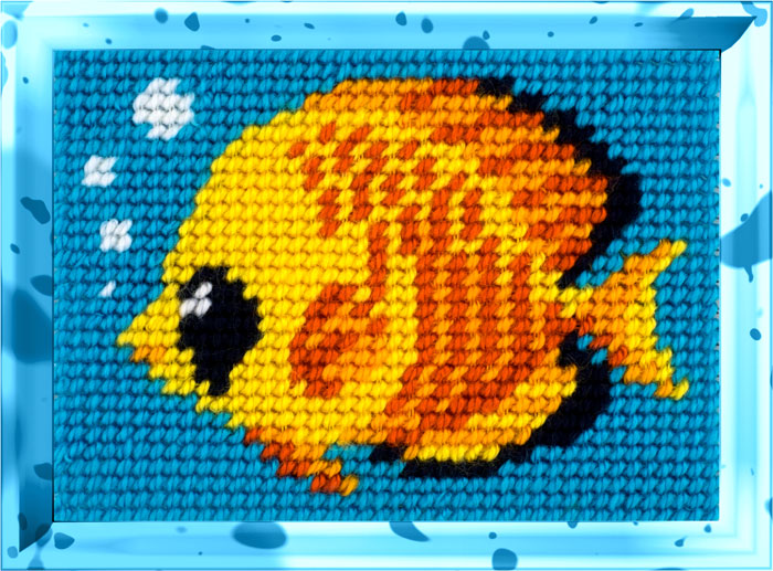Набор для вишивання с пряжей Bambini X-2148 Рыбка