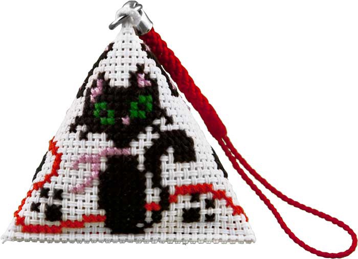 Набор для вышивки Брелок-пирамидка Коты B-131, Biscornu