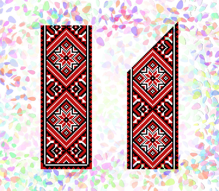 Флизелин водорастворимый с рисунком Красное и черное (2), 20х30 см, К 249 Confetti 