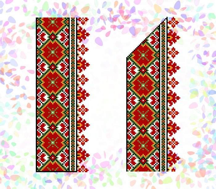 Флизелин водорастворимый с рисунком Гуцульский орнамент, 20х30 см, К 269 Confetti 