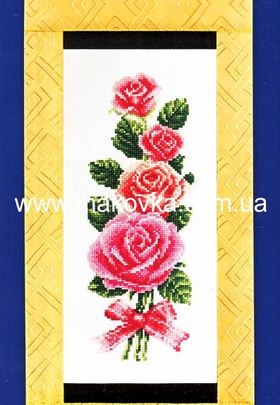 Розы с лентой (Троянды ) 90715, Dome 