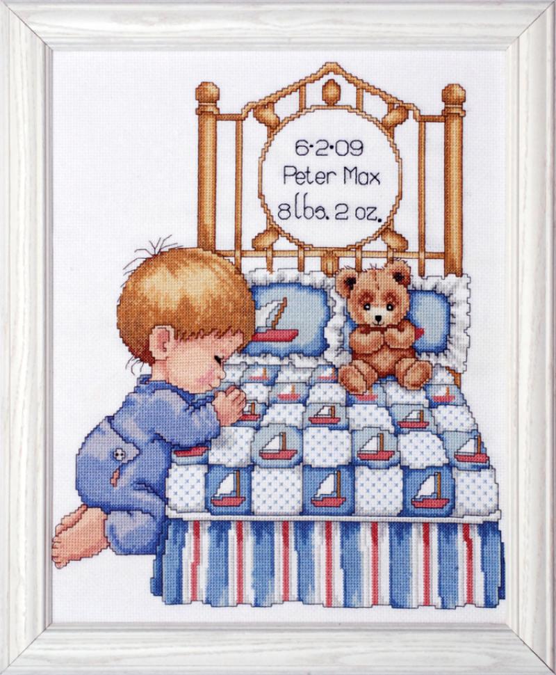 T21710 Bedtime Prayer (Boy) Sampler (Молитва перед сном, мальчик) Design Works  набор для вышивания