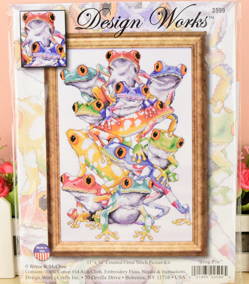 2599 Frog pile (Куча лягушек) Design Works набор для вышивания