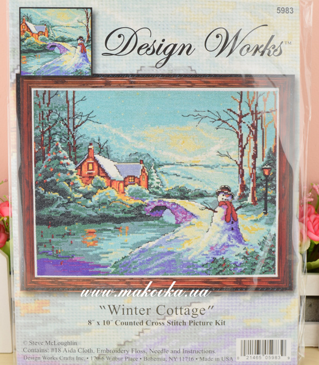 5983 Winter Cottage (Зимний коттедж) Design Works набор для вышивания
