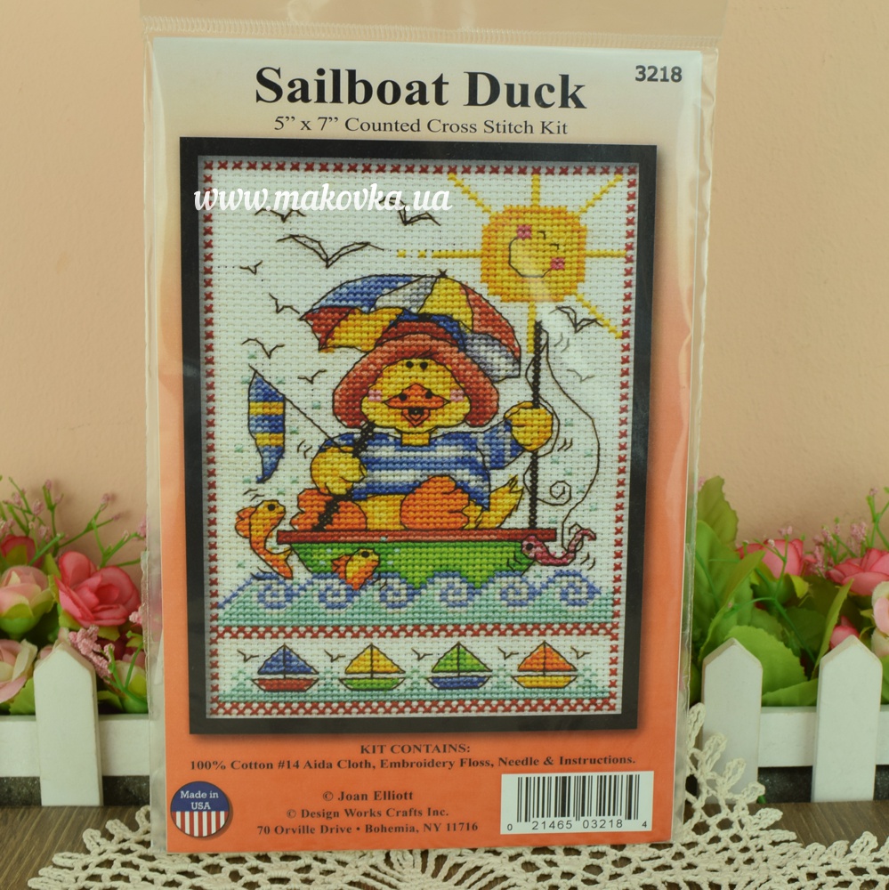 dw3218 Sailboat Duck Утка на паруснике Design Works набор для вышивания