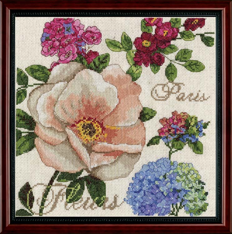 2848 Paris Fleurs/Парижские цветы, Design Works, набор для вышивания