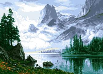 гобелен Pictor: A. Bierstadt  GoblenSet