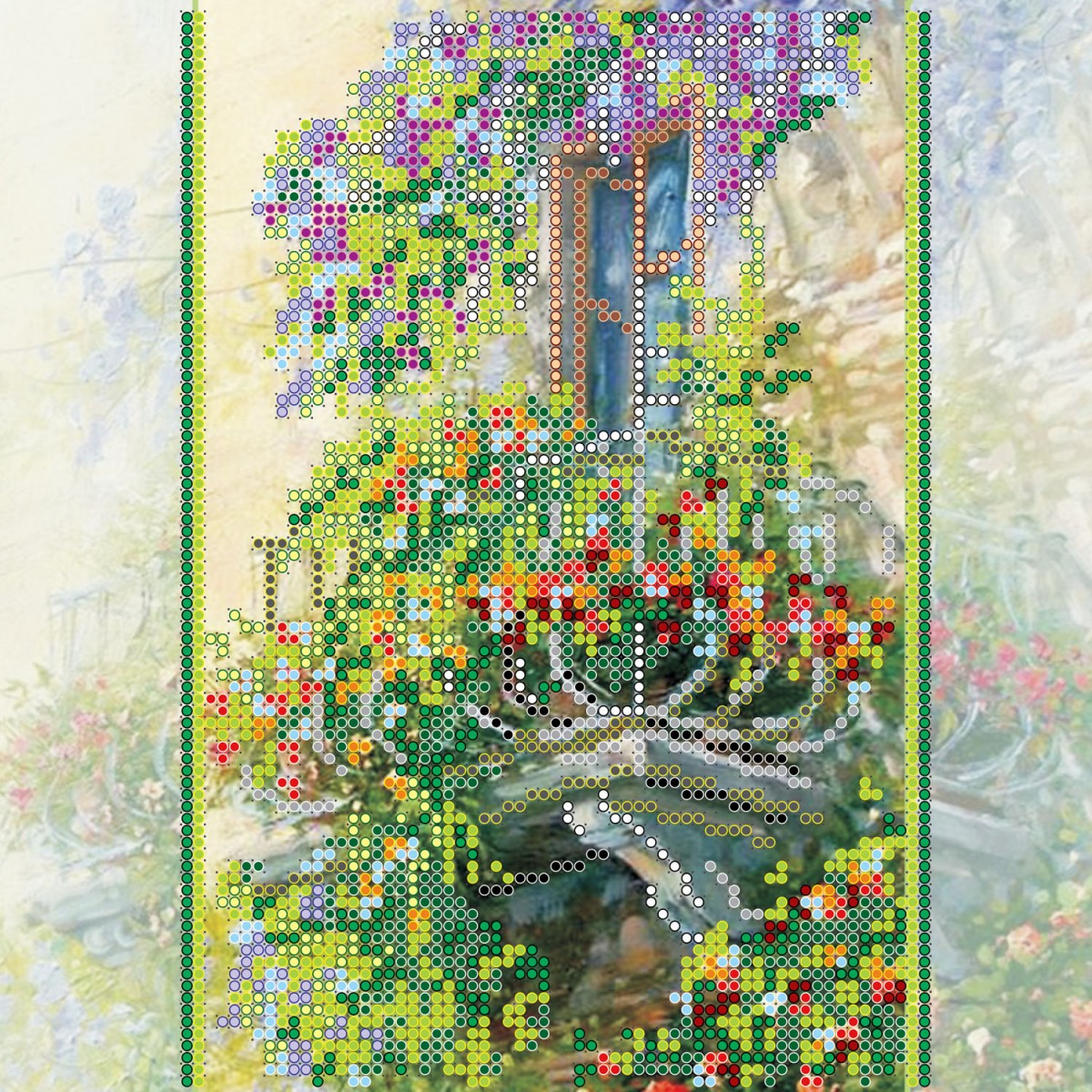 Схема (рисунок) на холсте Балкончик, АС-087, Абрис Арт