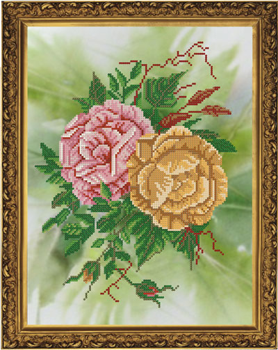 Рисунок на ткани Розы, 26х34 см, БИС 3150, Нова Слобода