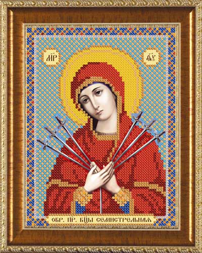 Рисунок на ткани Богородица Семистрельная, БИС 5007, Нова Слобода