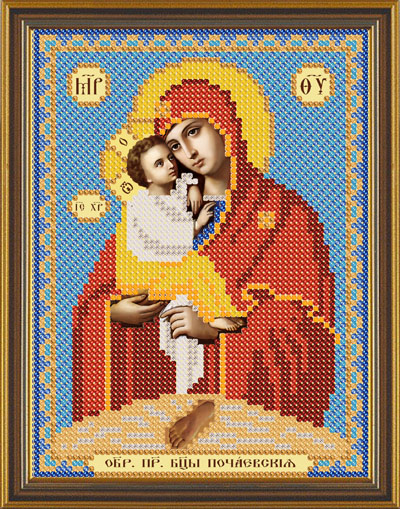 Рисунок на ткани Почаевская Пресвятая Богородица, БИС 5025, Нова Слобода