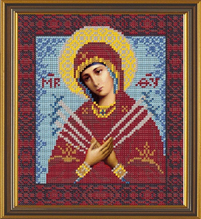 Рисунок на ткани Богородица Самистрельная (Умягчение злых сердец) БИС 9007, Нова Слобода