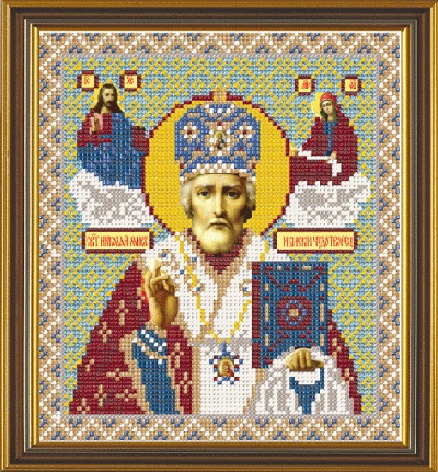 Рисунок на ткани Св. Николай Архиепископ Мир Ликийский БИС 9014, Нова Слобода