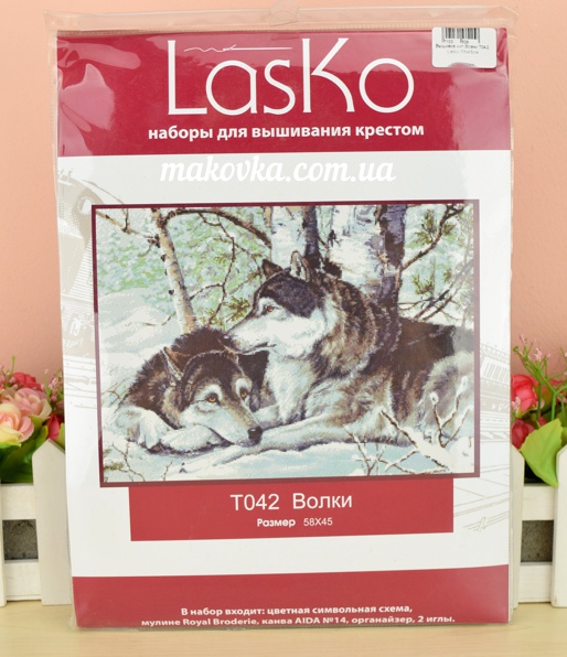 Вышивка нитками Волки Т042, Lasko