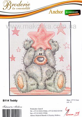 B114 Мишка Тедди звезда (Ursuletii TEDDY) "Luca-S" набор для вышивания