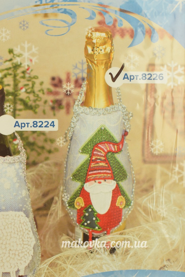 Фартук на бутылку Дед Мороз Красный нос 8226 Матренин посад, набор для шитья и вышивания 