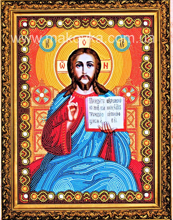 Иисус Христос Спаситель Вседержитель ,бисер Jablonex (Чехия)