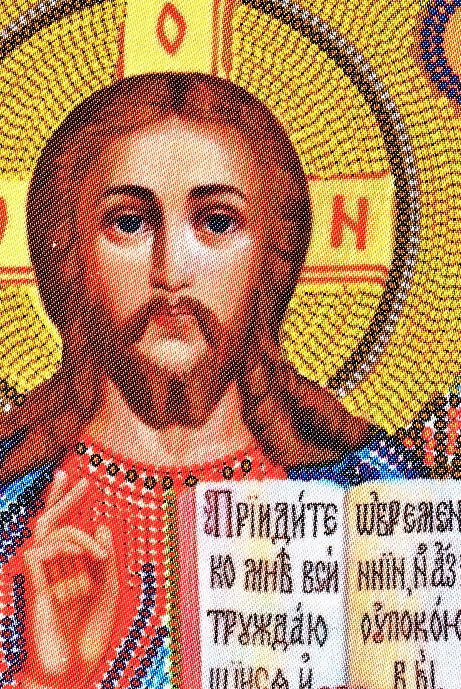 Иисус Христос Спаситель Вседержитель бисер вішивка Jablonex (Чехия)