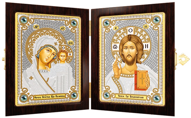 Складень Богородица Казанская и Христос Спаситель, СМ7000, Нова Слобода