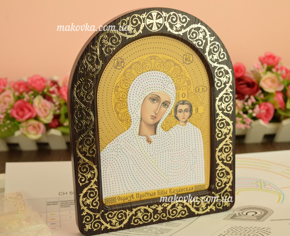 Богородица Казанская, СН5002 13,5х17 см, с фигурной рамкой, Нова Слобода