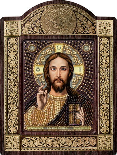 Христос Спаситель, СН8001, 9х11 см, с фигурной рамкой, Нова Слобода