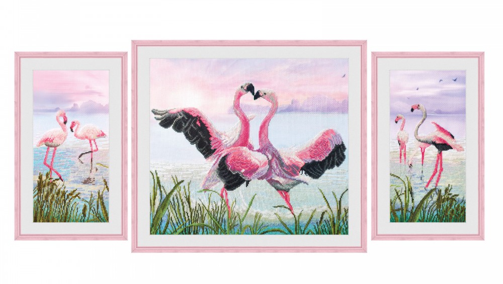 Танец фламинго СР6550 (3 части), Нова Слобода Набор для вышивания нитками