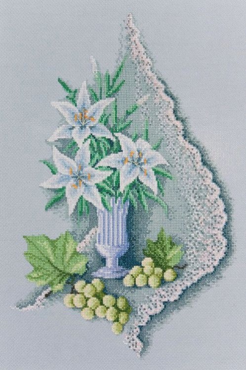 Набор для вышивания Натюрморт с лилиями и виноградом R183 РТО