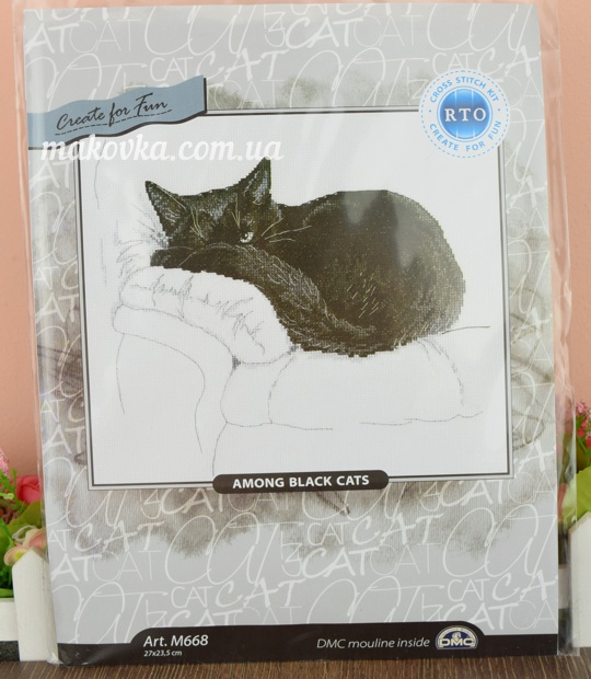 Набор для вышивания Среди черных котов, М668, РТО