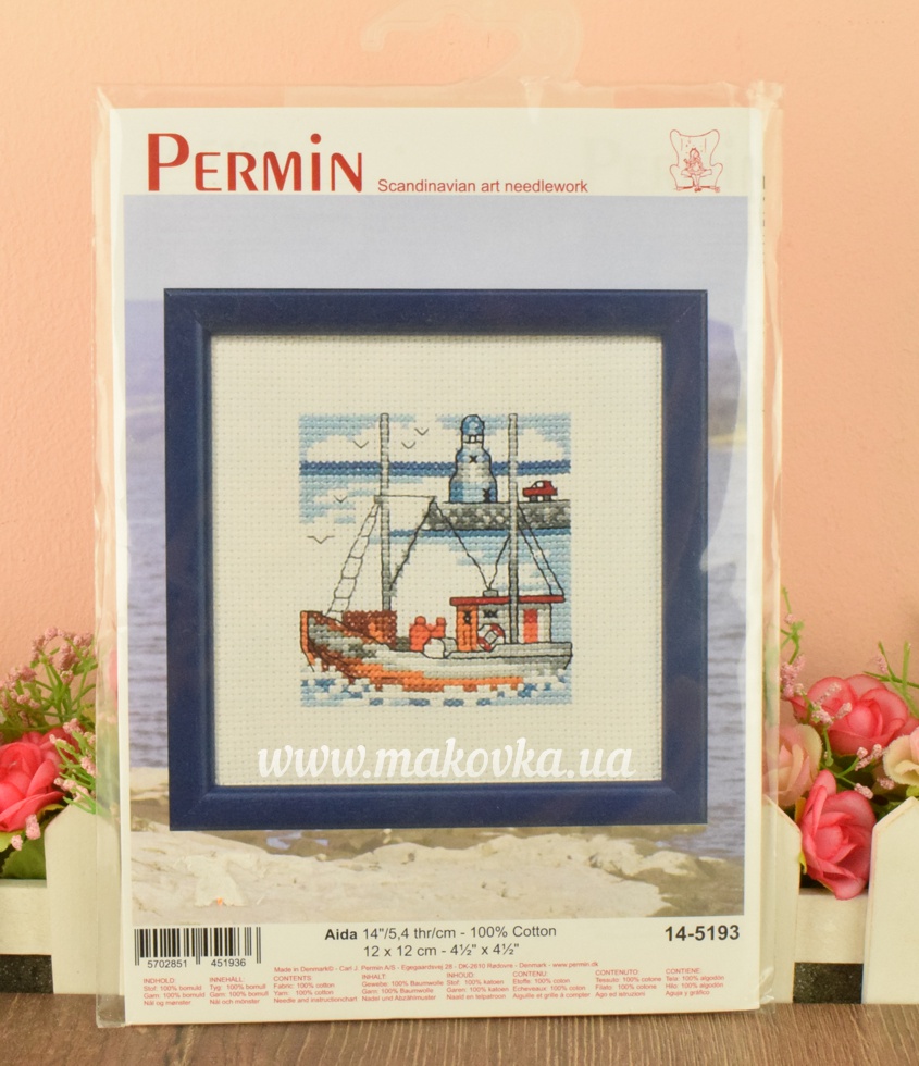 Permin 14-5193 Голубой маяк Blue lighthouse, вышивка крестом