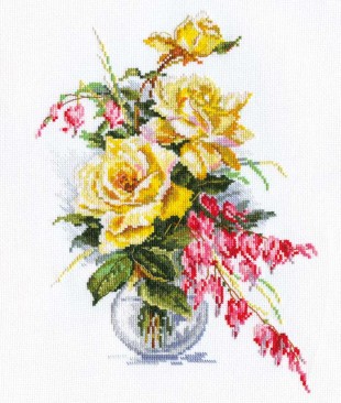 Цветущий сад. Желтые розы. 2-20, ТМ Алиса набор для вышивания Алиса