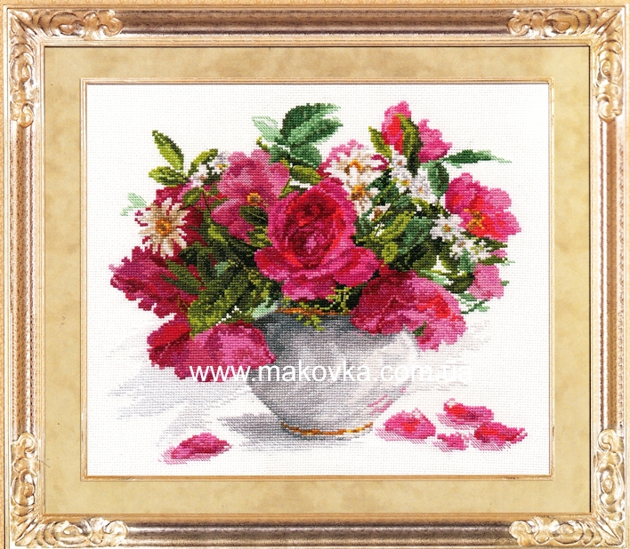 Розовый сад, набор для вышивания