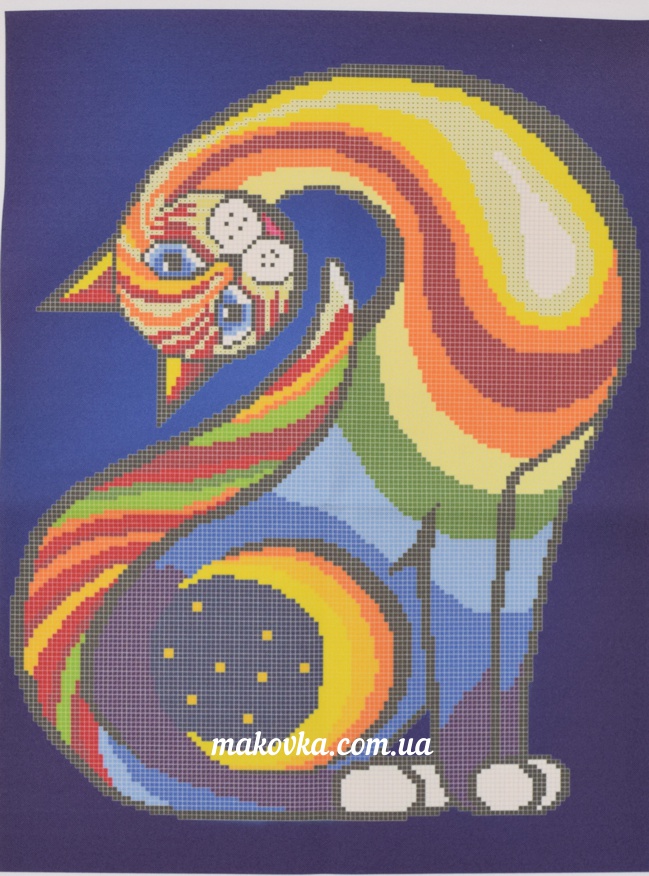Рисунок на ткани Радужный кот ЧВ-5367, Бисерок