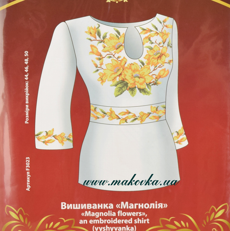 Схема и выкройка женской блузы Магнолия F3023, Диана Плюс