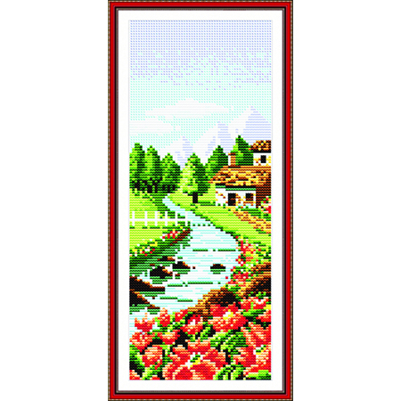 вышивка Весенний пейзаж, F067, 20х36 см, Идейка