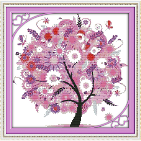вышивка Дерево счастья 3 (розовое), F370, Идейка