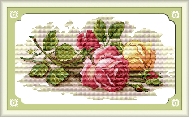 Цветные розы, H091 45х29 см, Идейка