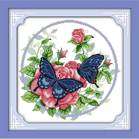 вышивка Бабочки на цветах, H100 38х380 см, Идейка