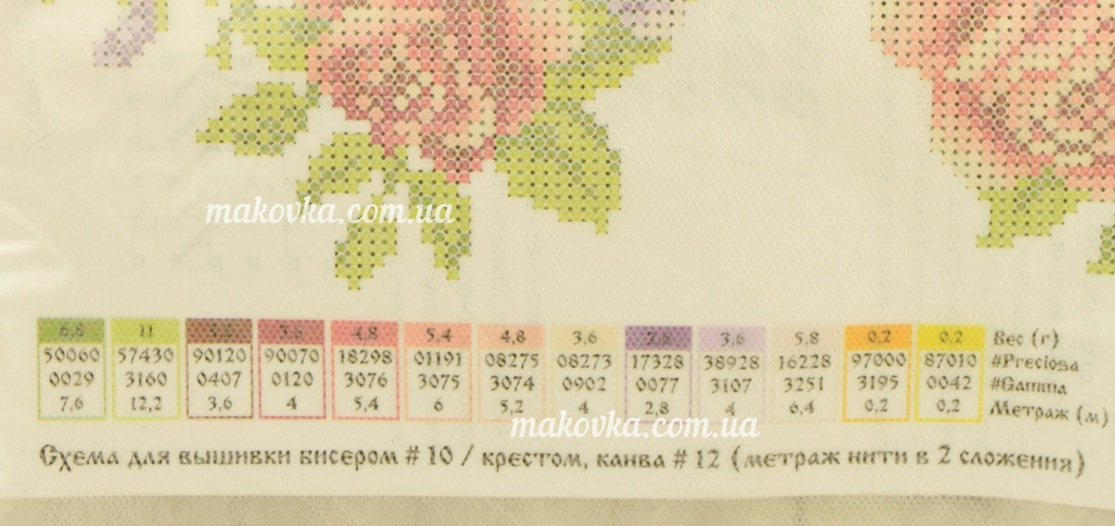 Флизелин водорастворимый КФО-4045 Розы и фиалки, А-4, Каролинка