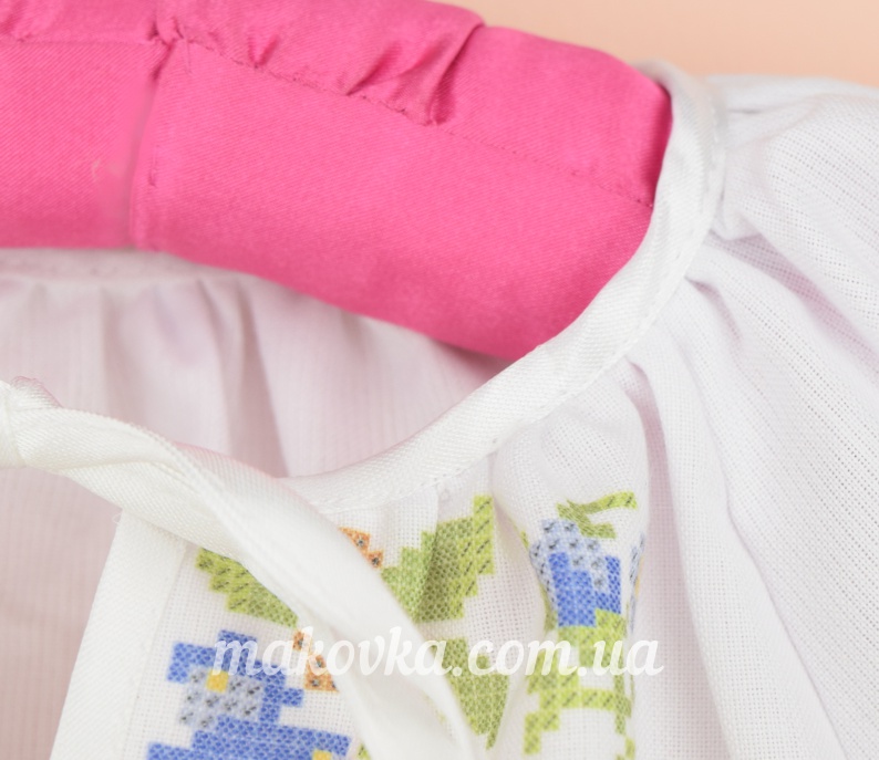 Блуза детская Реглан №6 Орнамент из цветов, на 7-8 лет, домотканая, длинный рукав, ТМ Красуня
