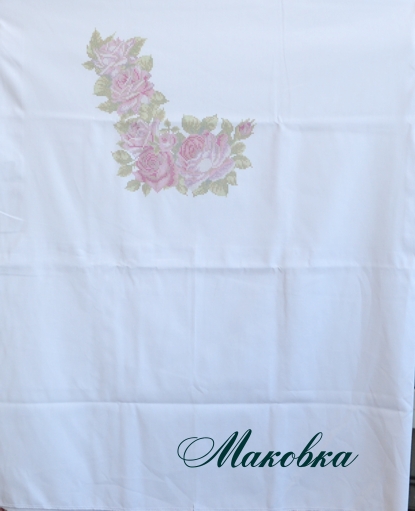 Заготовка Блуза женская  Розовые розы 1В, ТМ Красуня, домотканая ткань
