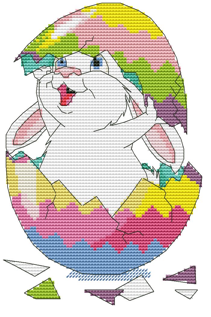 Флизелин водорастворимый с рисунком  ТК5001 Пасхальный заяц, Несу красу